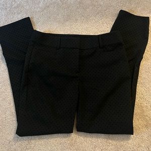 Ann Taylor Loft Black Polka dot Trousers